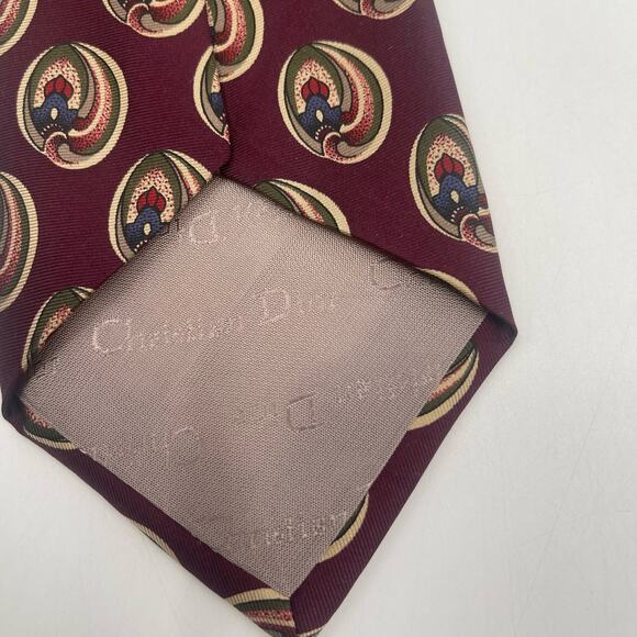 CHRISTIAN DIOR Tie Vintage Designer Luxury Italy Office Business Professional - Picture 11 of 13